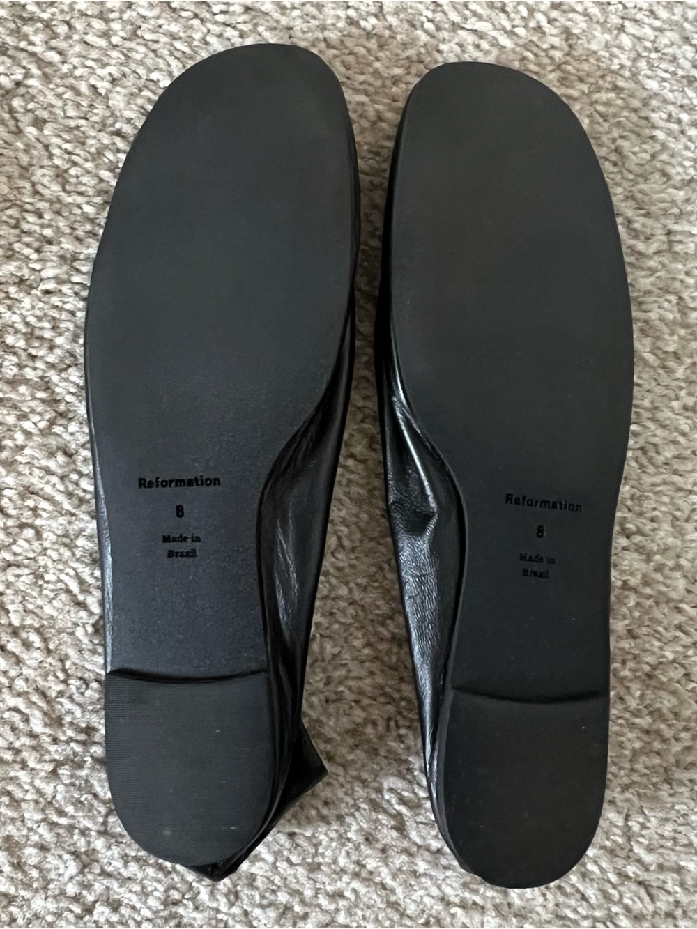 New Reformation Blaine Flat Black Leather Size 8 - Picture 10 of 10